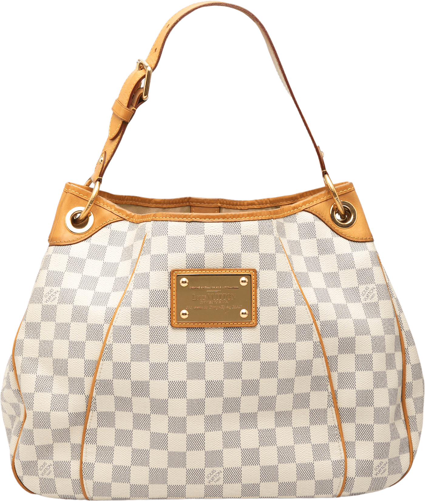 Louis Vuitton Damier Azur Galliera Pm, från Luxclusif, i färgen white.