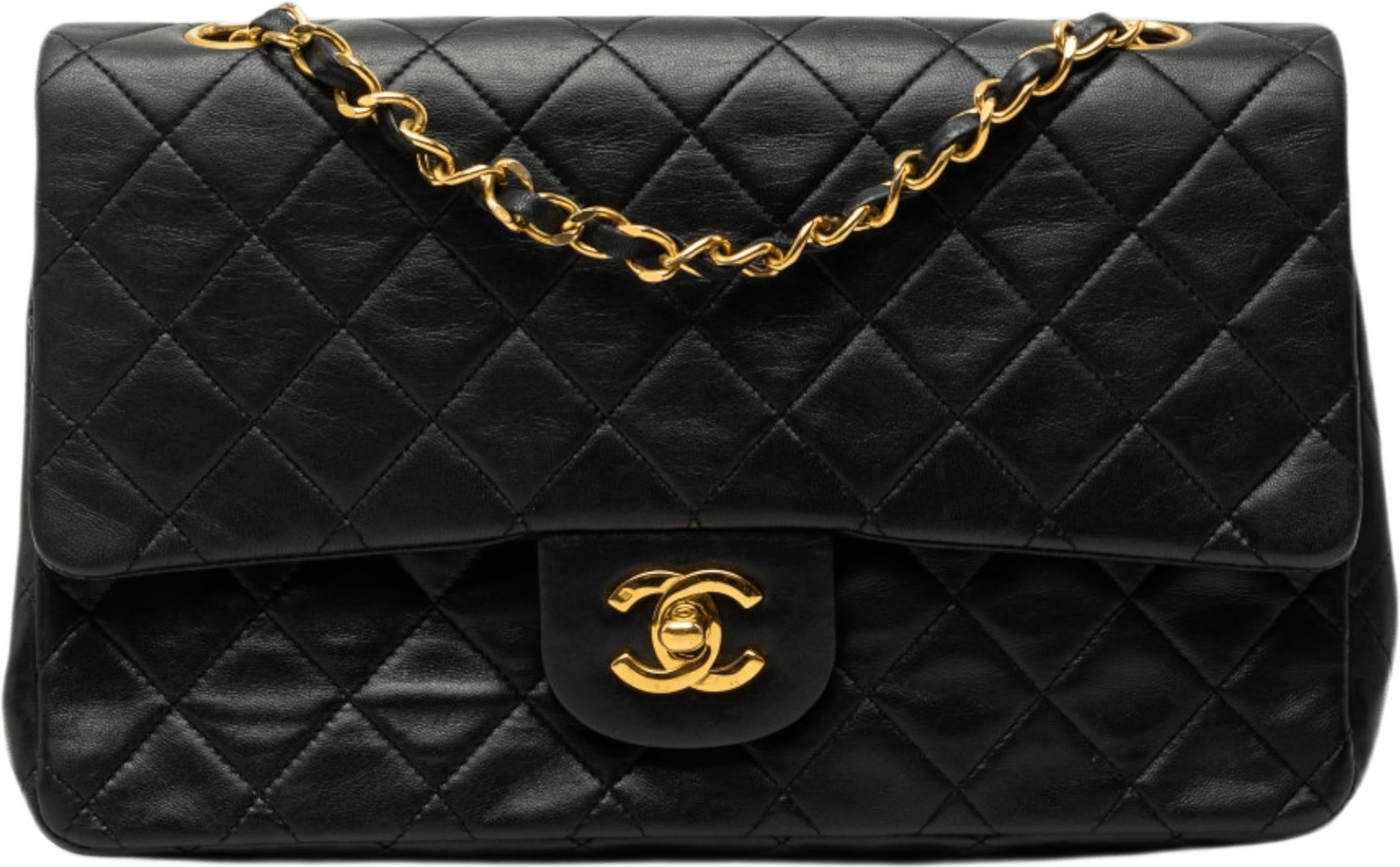 Chanel Medium Classic Lambskin Double Flap, från Luxclusif, i färgen svart.