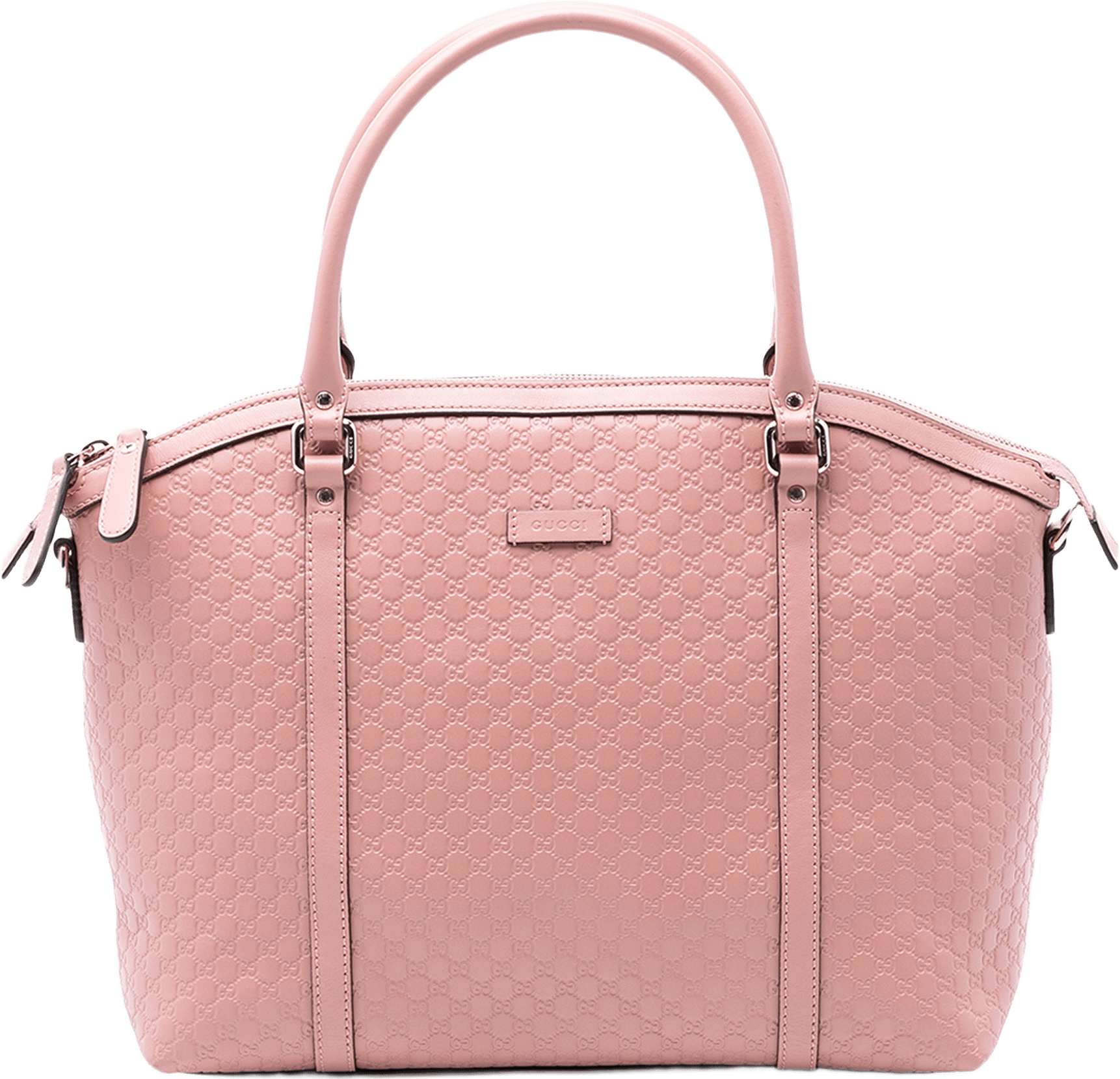 Gucci Large Microguccissima Dome Satchel, från Luxclusif, i färgen pink.