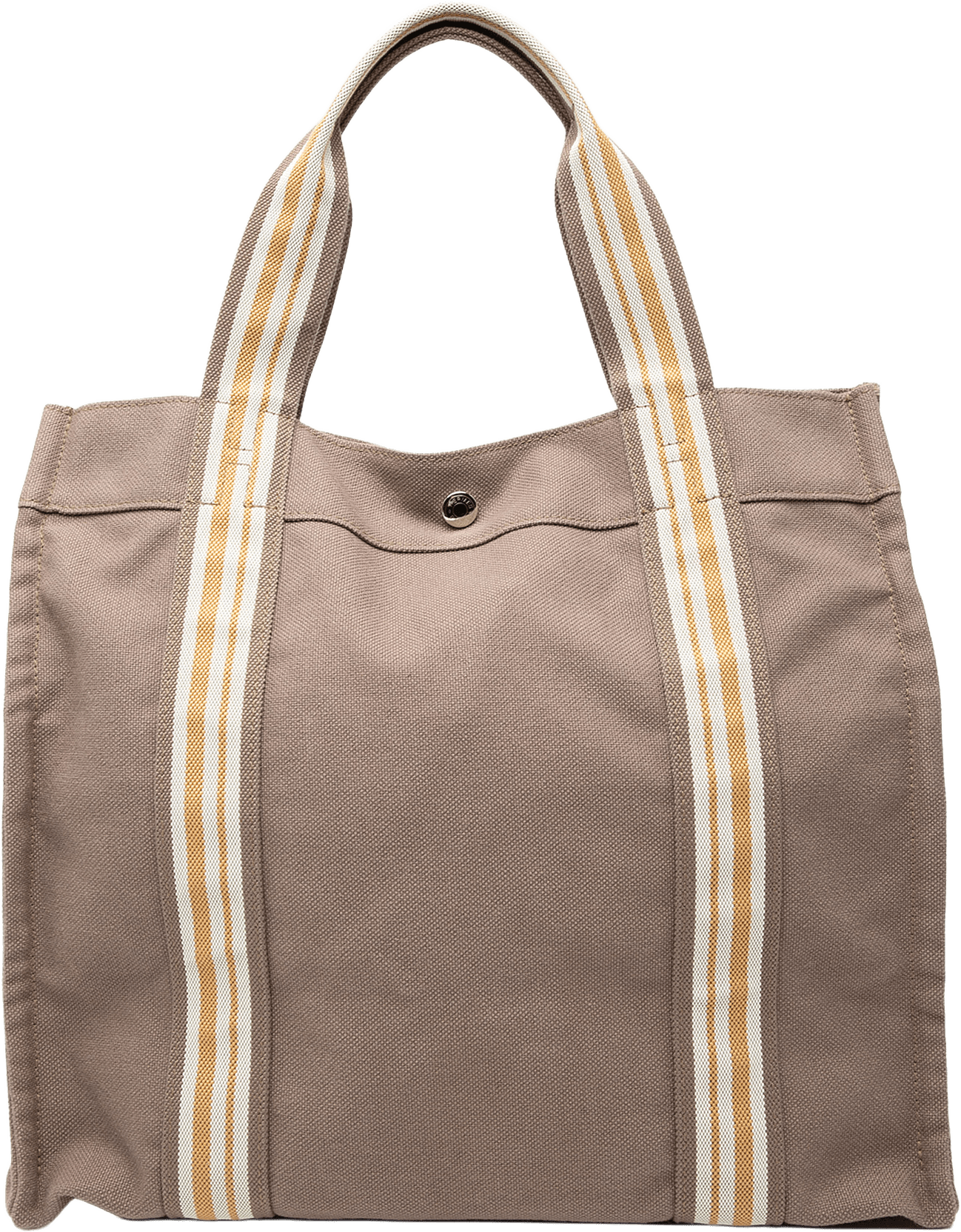 Hermès Canvas Sac De Plage, från Luxclusif, i färgen light brown.