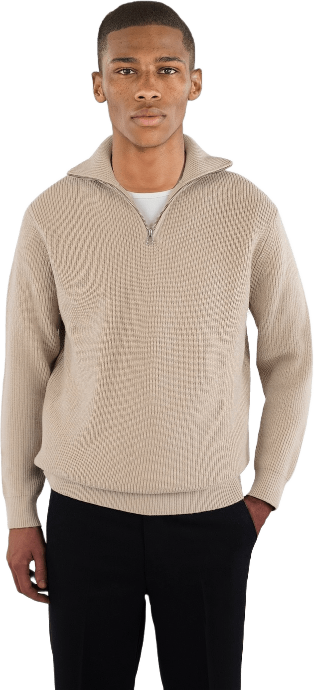 Reuben Knitted Half Zip Sweater