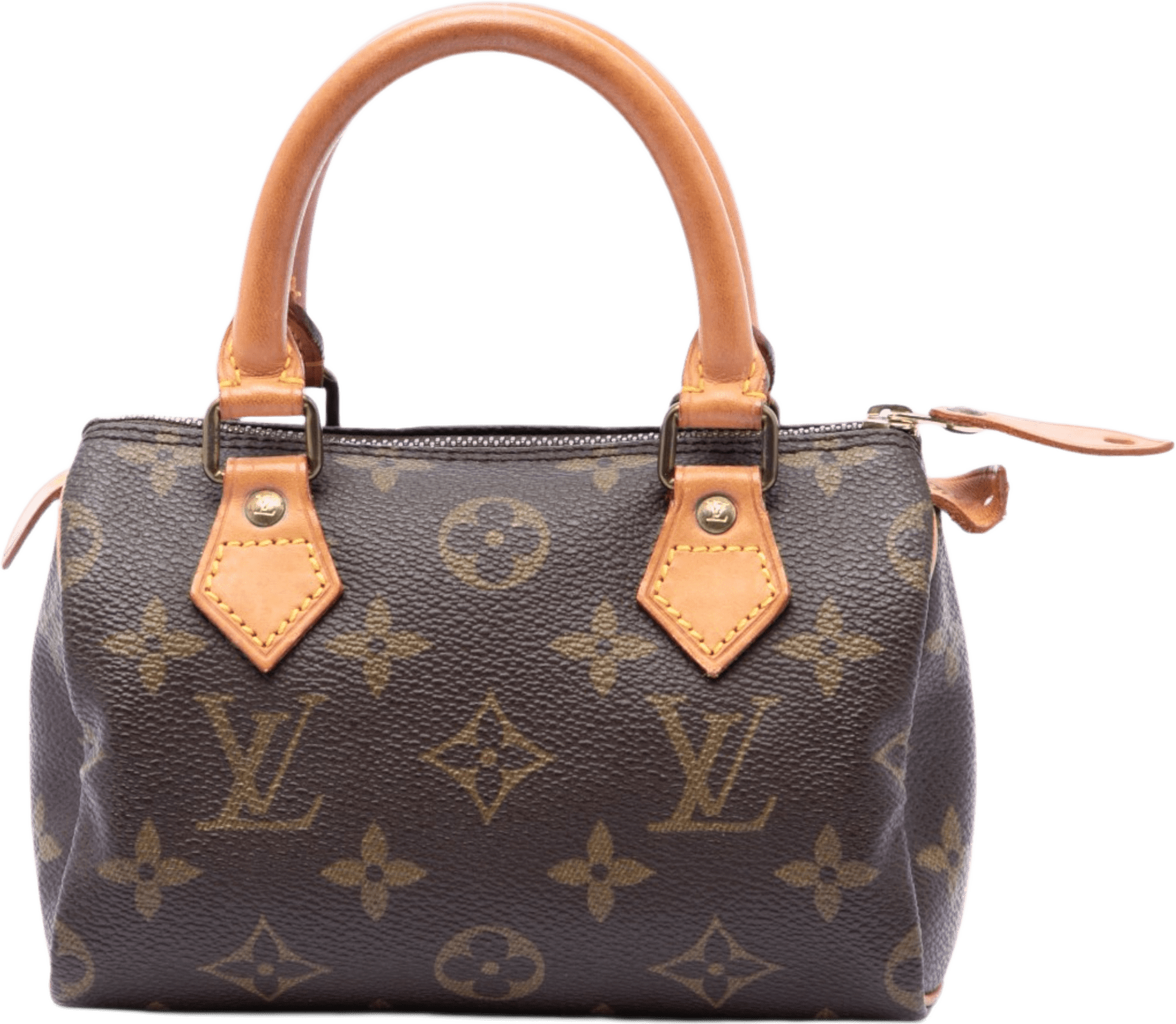 Louis Vuitton Monogram Nano Speedy, från Luxclusif, i färgen brun.