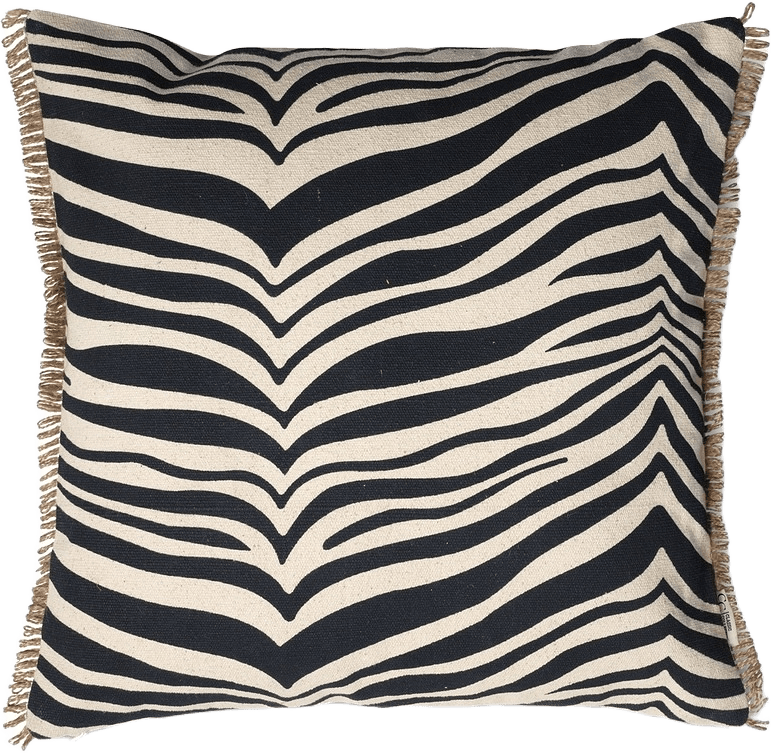 Kudde Zebra 50x50cm, från Classic Collection, i färgen svart.
