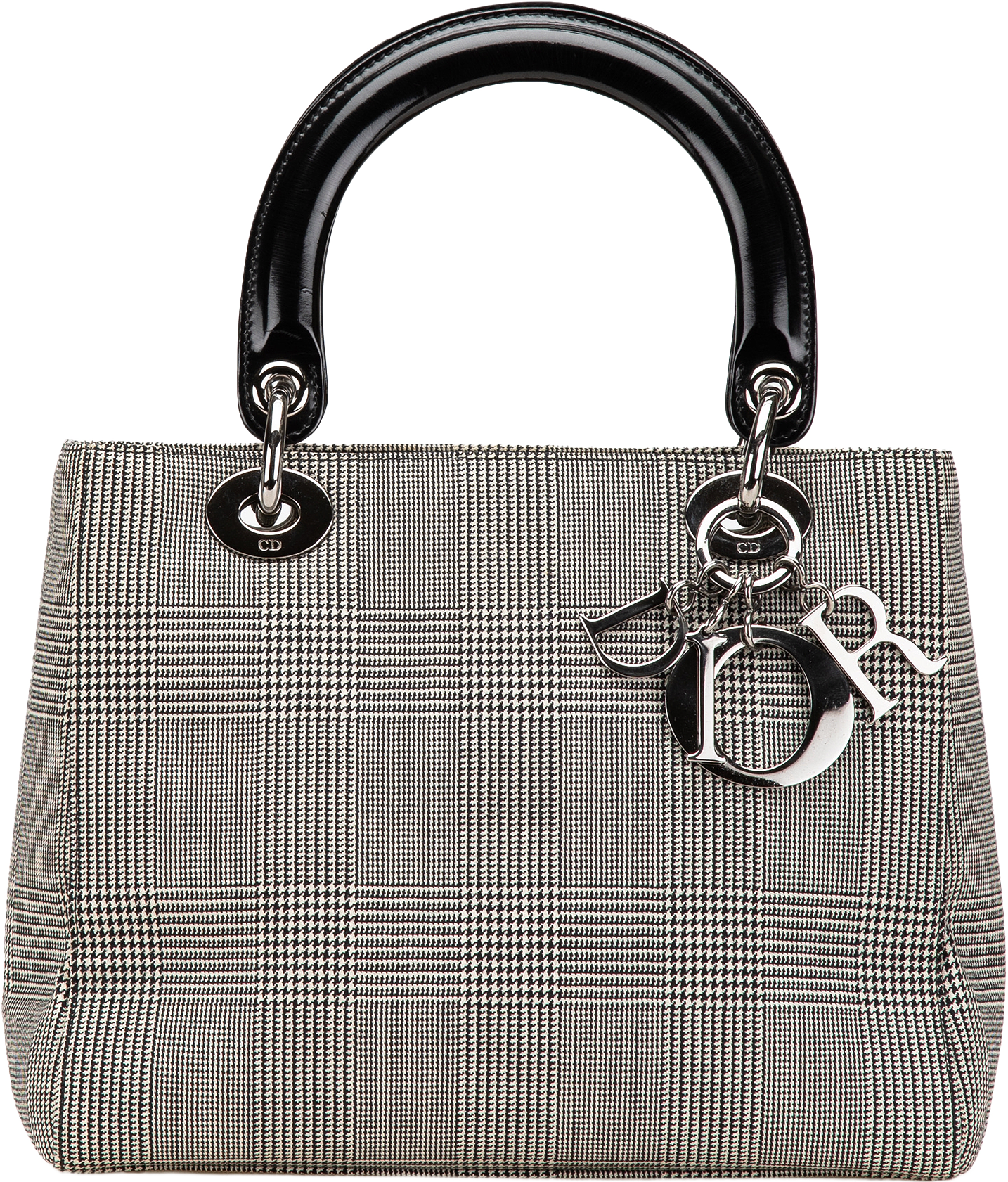 Dior Medium Canvas Houndstooth Lady Dior