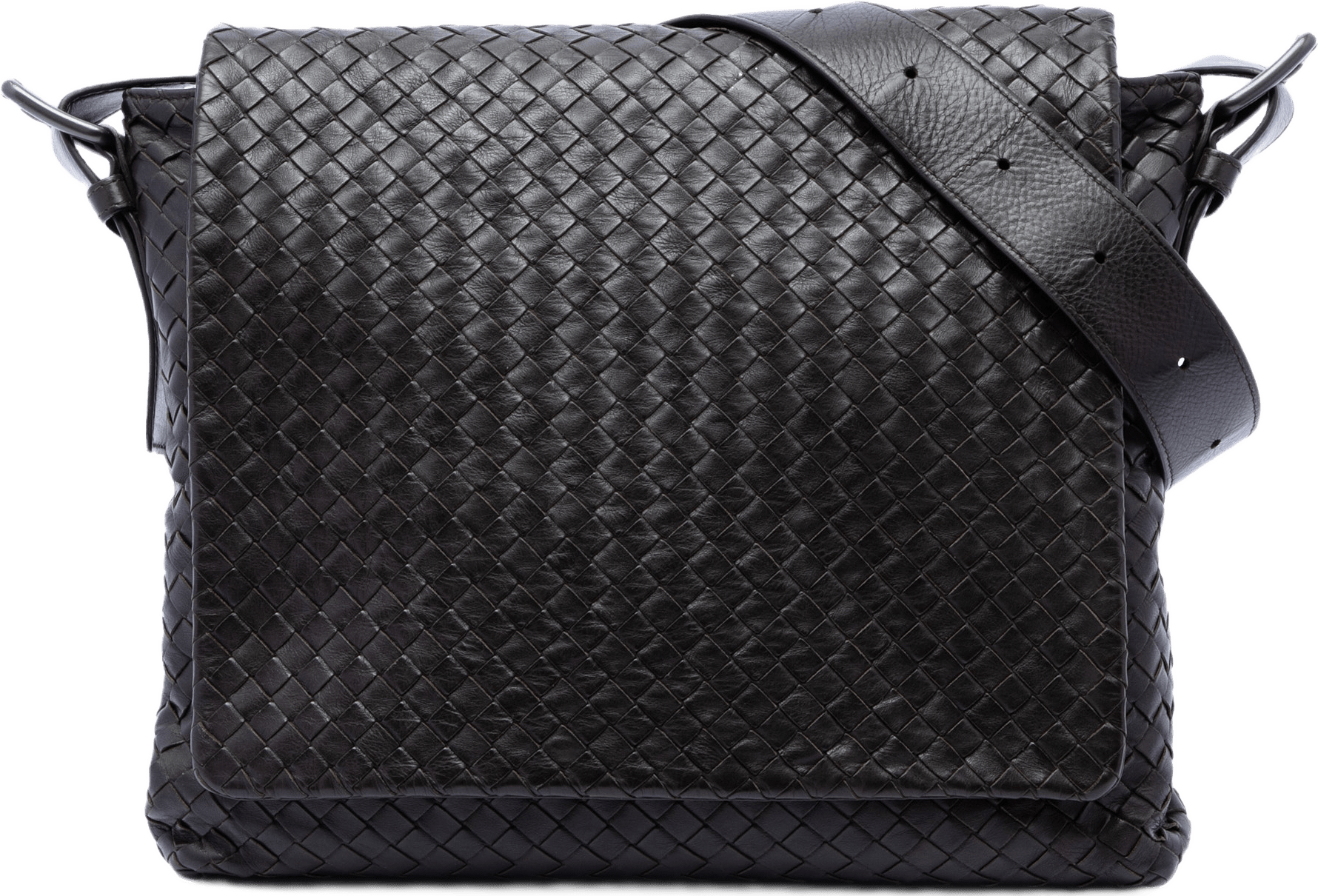 Bottega Veneta Nappa Intrecciato Messenger Bag, från Luxclusif, i färgen brun.