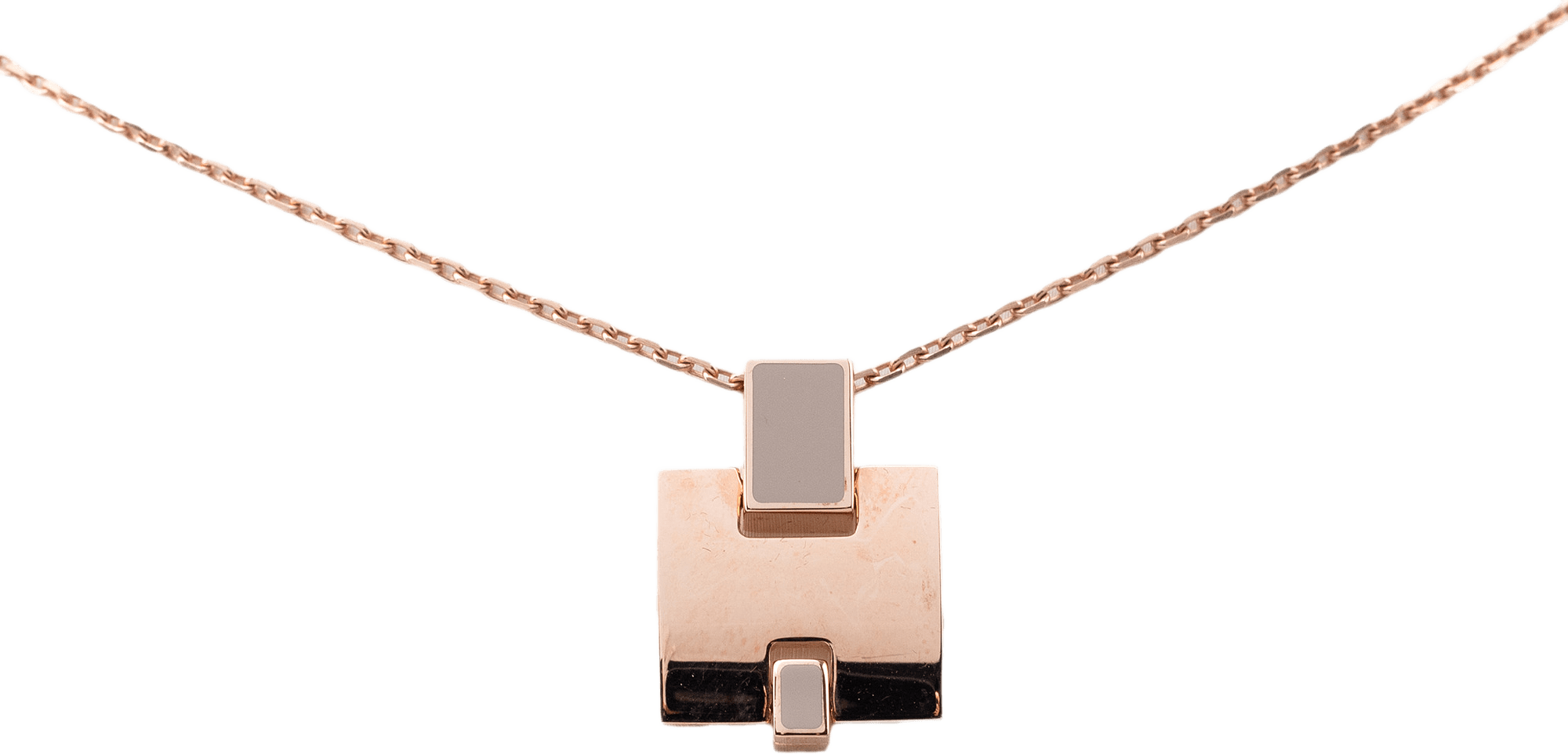 Hermès Gold Plated And Enamel Eileen Pendant Necklace, från Luxclusif, i färgen guld.