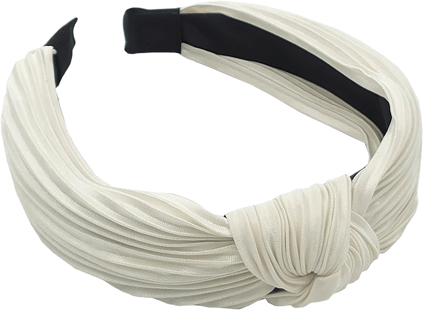 Plisserat Knutdiadem I Satinkänsla, från Complement, i färgen White.