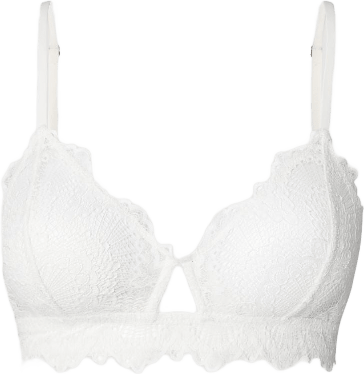 Lace Cut-out Triangle Bralette, från Understatement, i färgen off white.