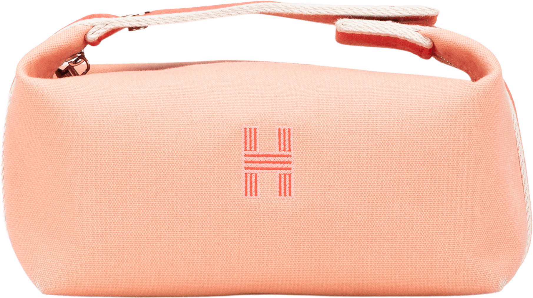 Hermès Small Canvas Bride A Brac Case, från Luxclusif, i färgen salmon.