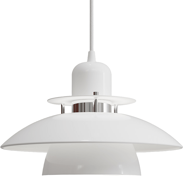 Pendel Primus Iv, från Belid, i färgen blankvit/krom.