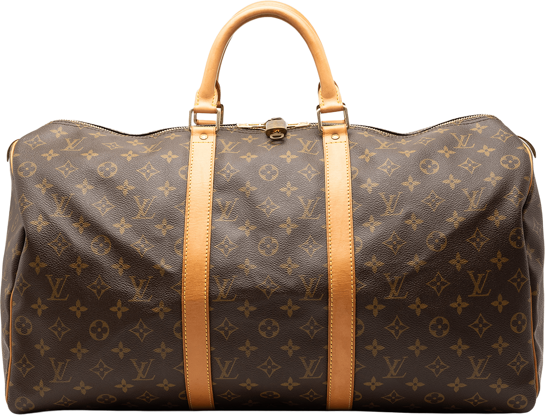 Louis Vuitton Monogram Keepall 50, från Luxclusif, i färgen brown.
