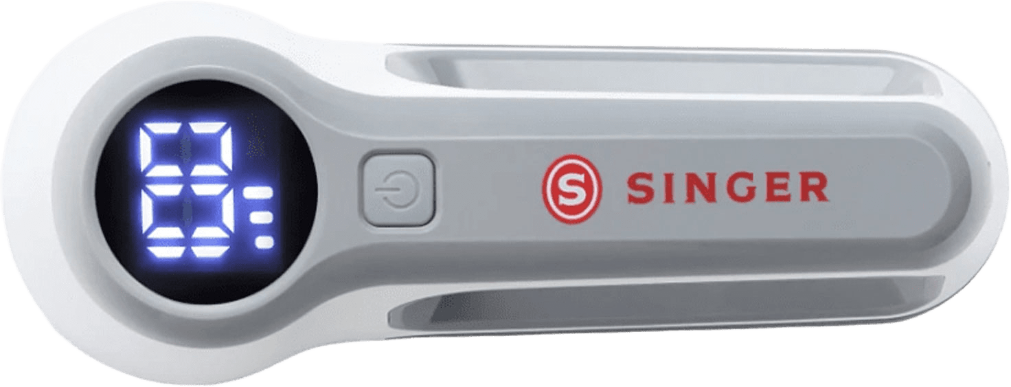Noppborttagare Uppladdningsbar, från Singer, i färgen vit.