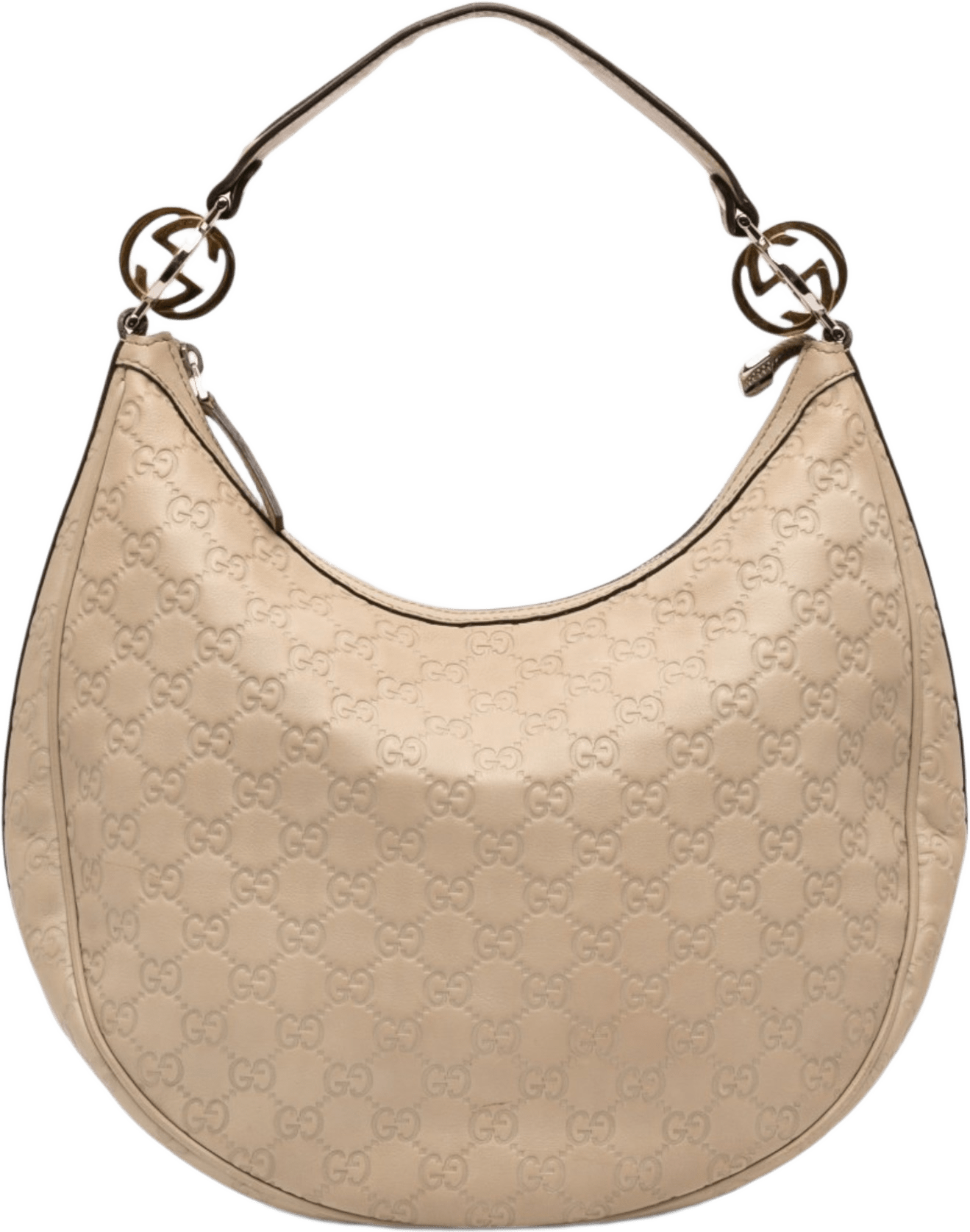 Gucci Medium Guccissima Twins Hobo, från Luxclusif, i färgen beige.