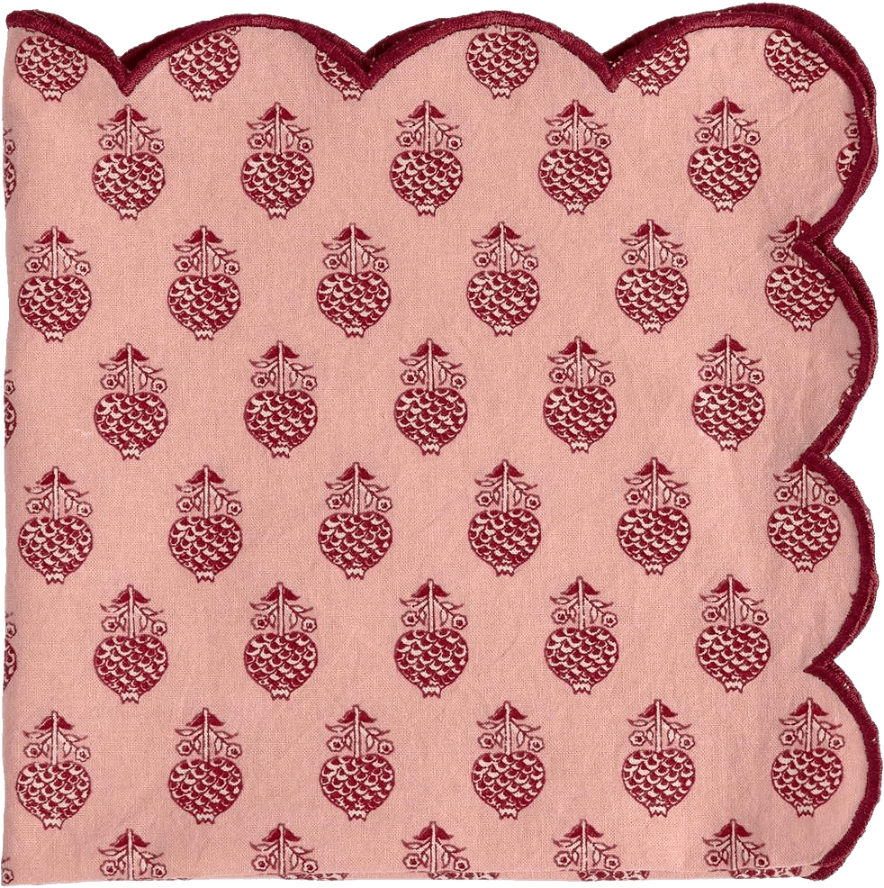 Poppy Seed Servett - 45x45 Cm, från Pick A Poppy, i färgen pink.