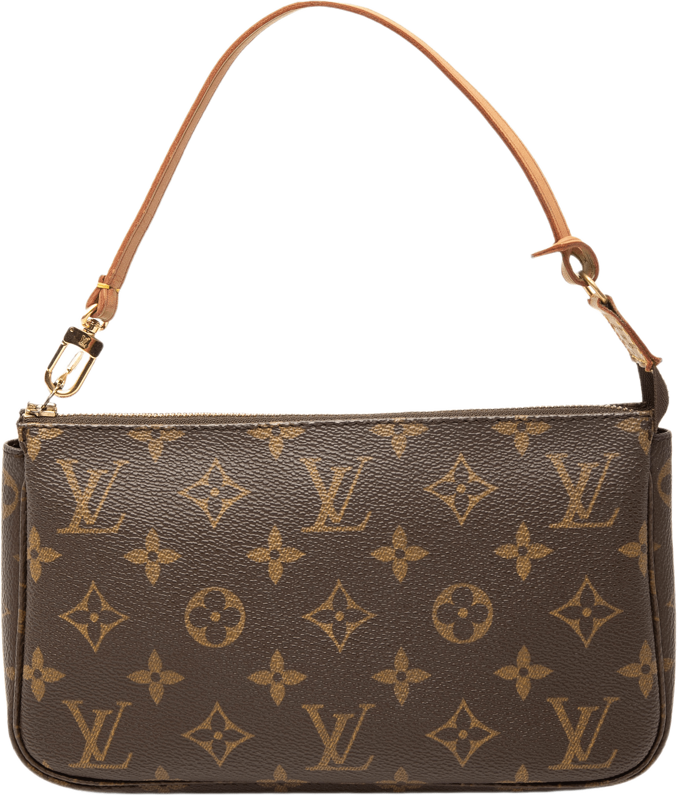 Louis Vuitton Monogram Pochette Accessoires, från Luxclusif, i färgen brun.