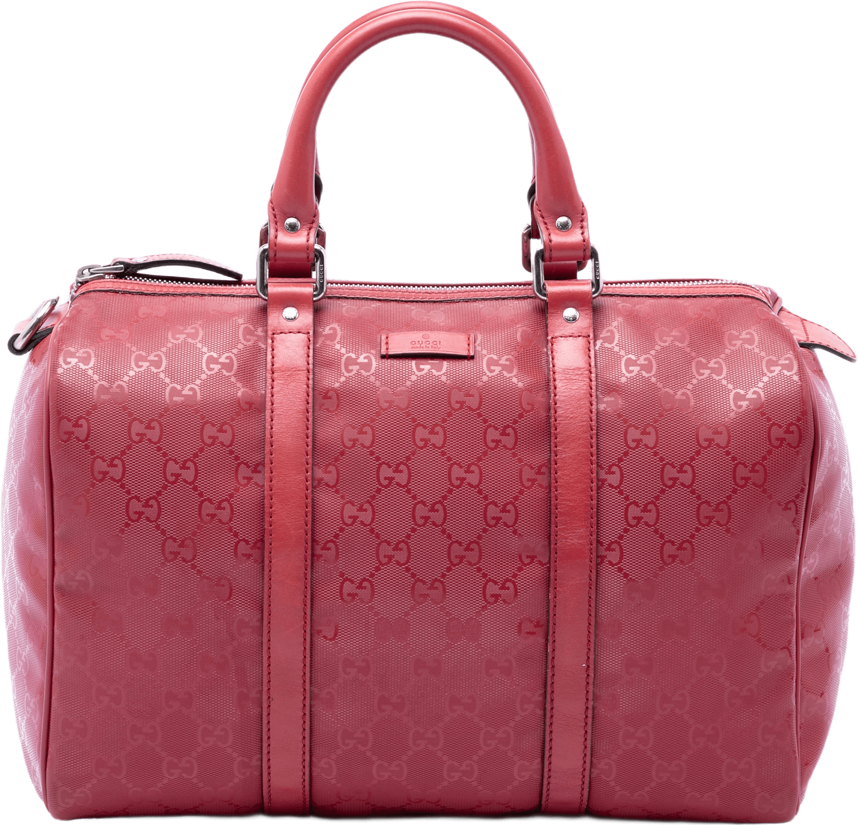 Gucci Medium Gg Imprime Joy Boston Bag, från Luxclusif, i färgen röd.