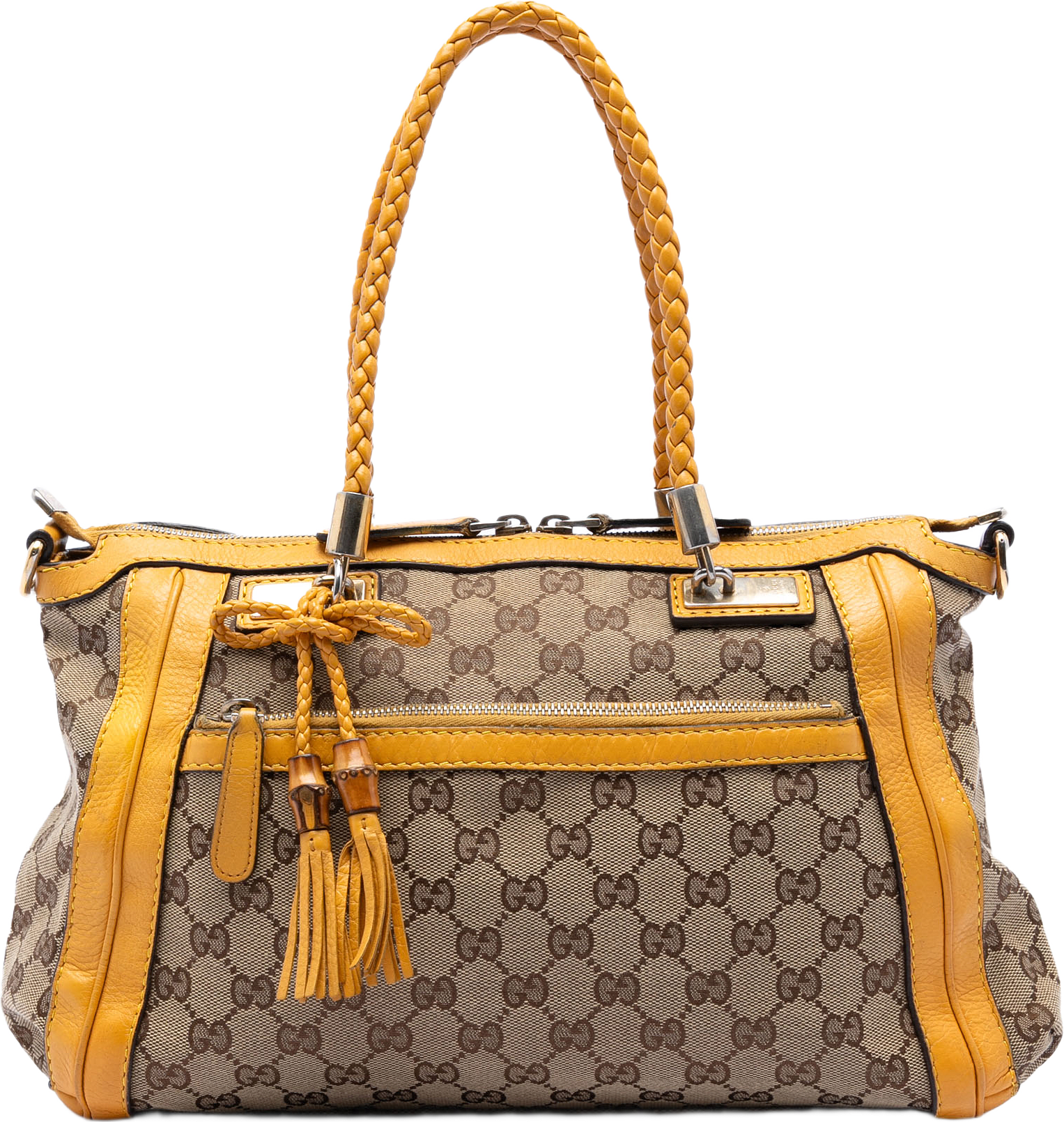Gucci Gg Canvas Bella Satchel, från Luxclusif, i färgen beige.