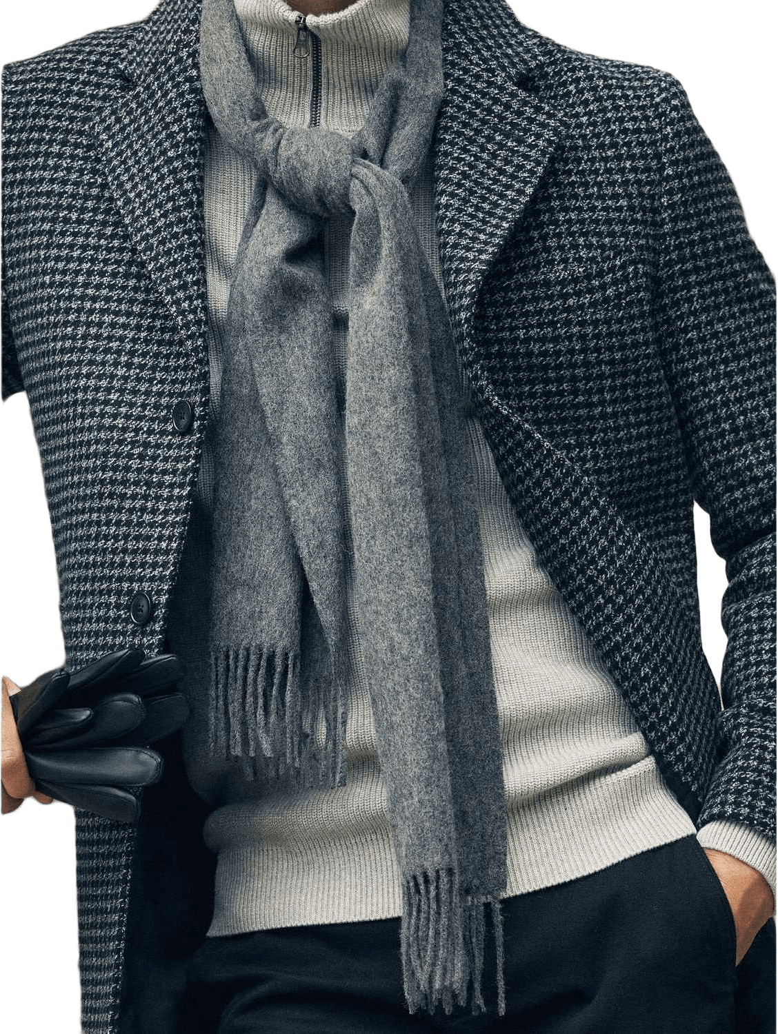 Halsduk Herr, från John Henric, i färgen mid grey.