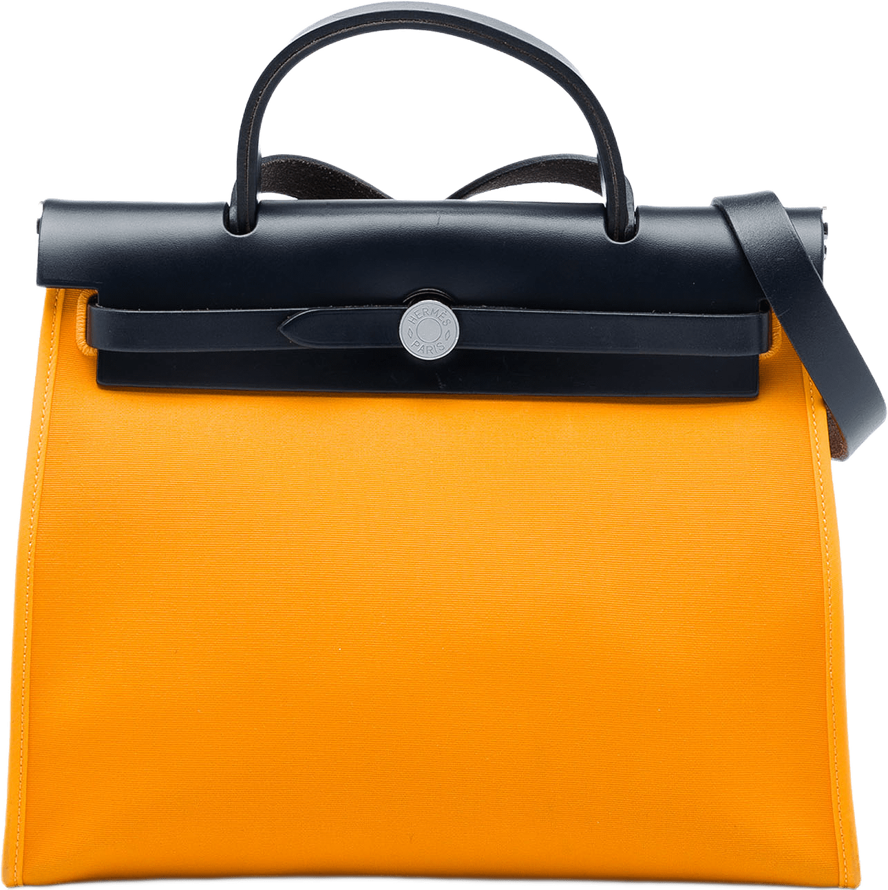 Hermès Toile Verso Herbag Zip 31, från Luxclusif, i färgen gul.