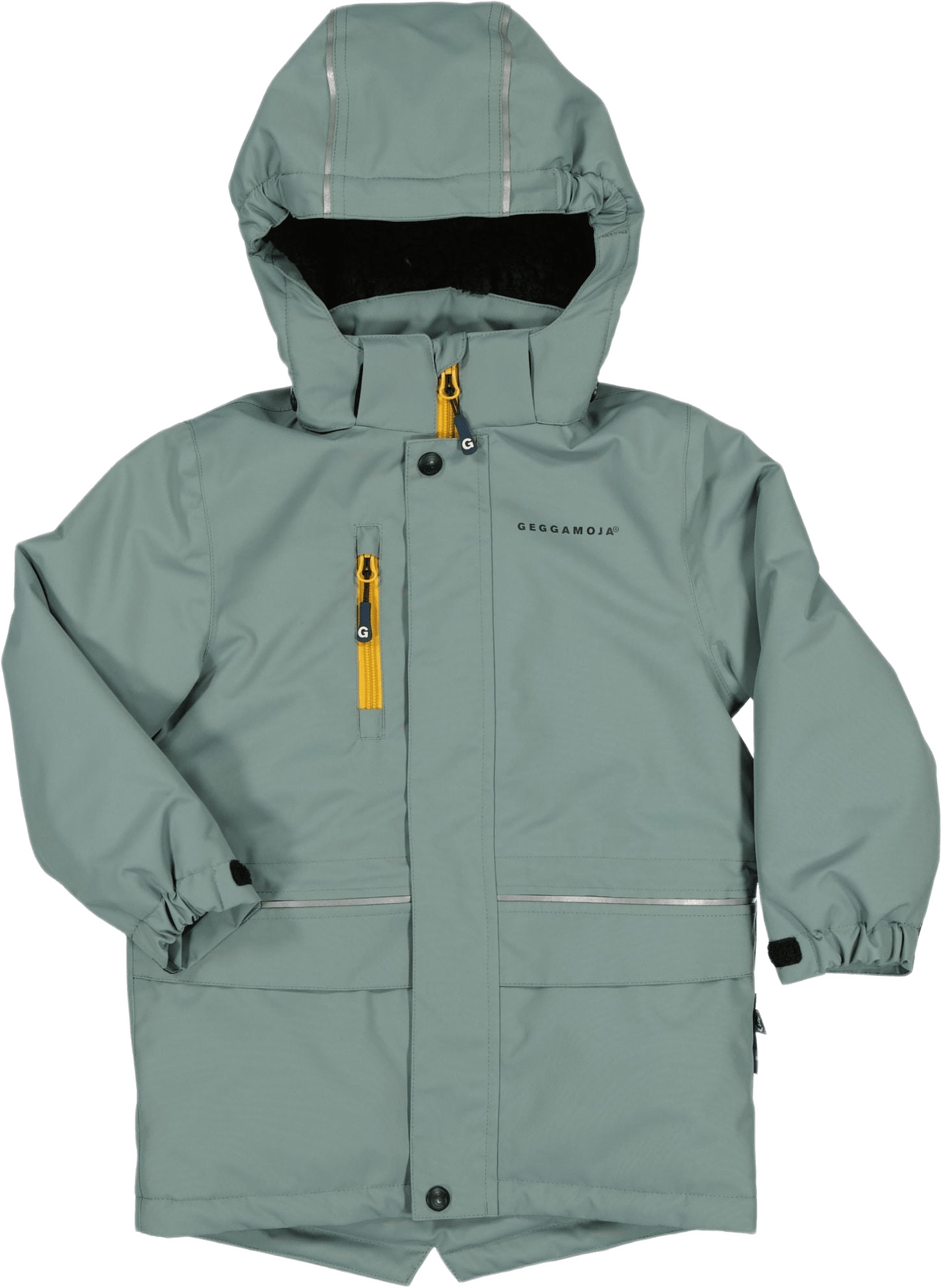 Vinterjacka Parkas, från Geggamoja, i färgen moss green.