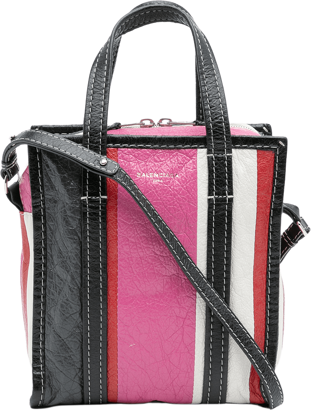 Balenciaga Xs Lambskin Bazar Shopper Satchel, från Luxclusif, i färgen pink.