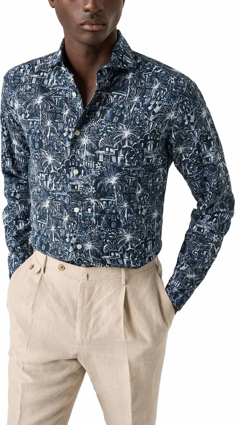 Gauidi Garden Skjorta Slim Fit, från Eton, i färgen dark blue.