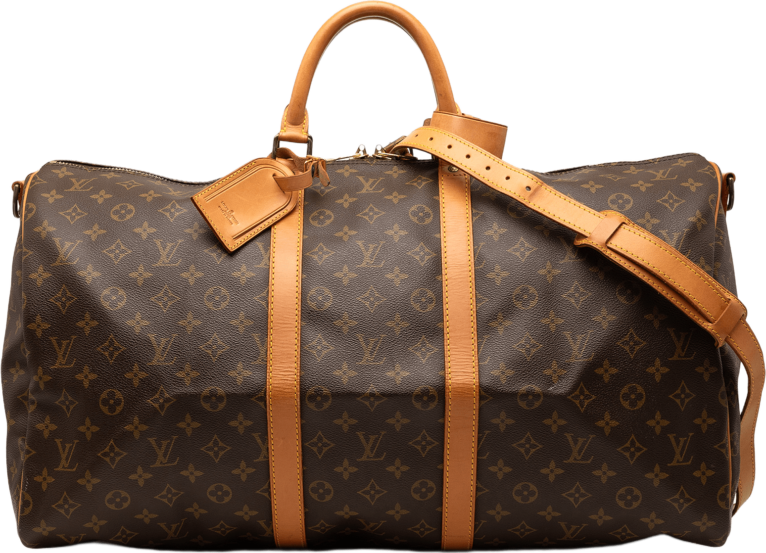 Louis Vuitton Monogram Keepall Bandouliere 55, från Luxclusif, i färgen brown.