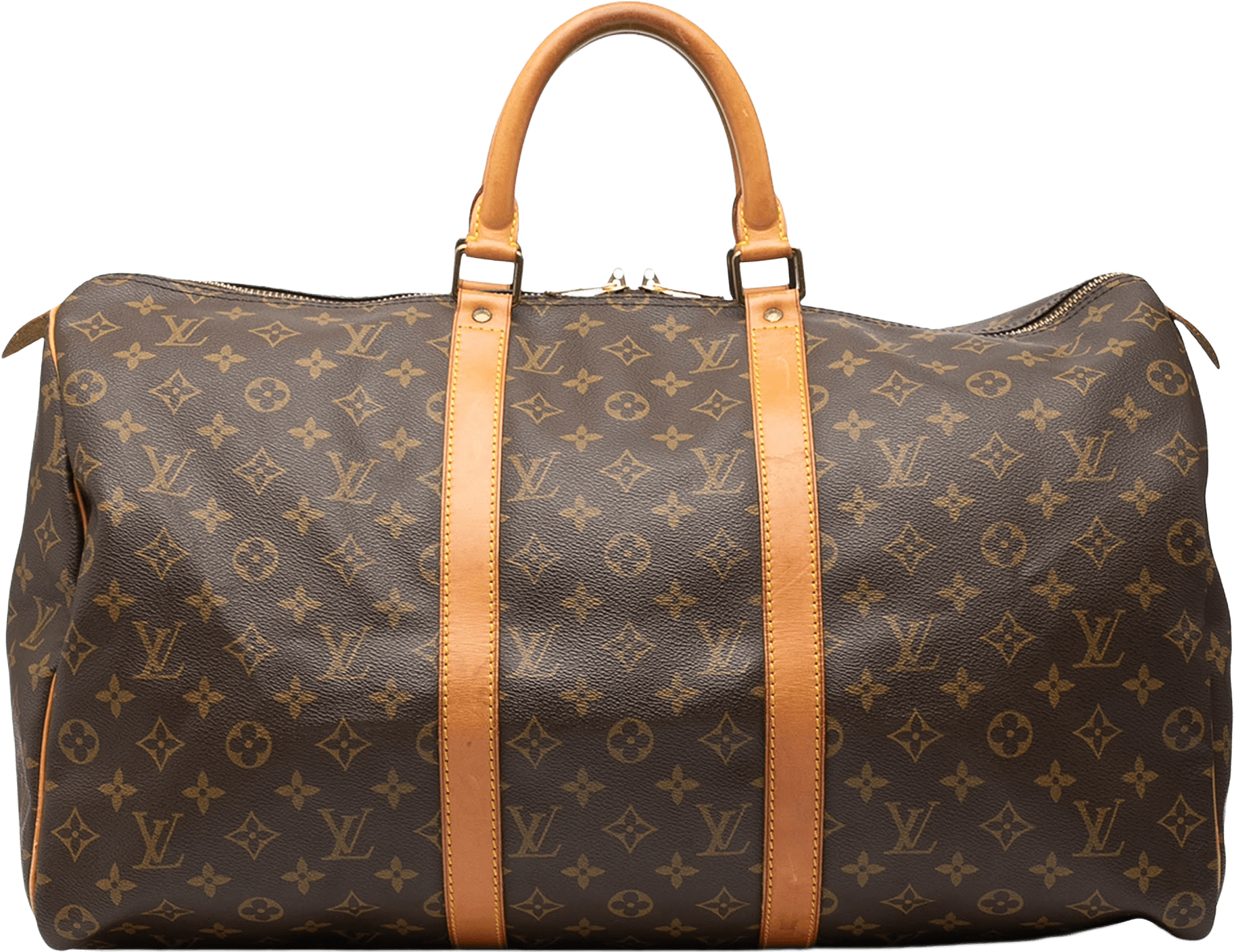 Louis Vuitton Monogram Keepall 50, från Luxclusif, i färgen brown.