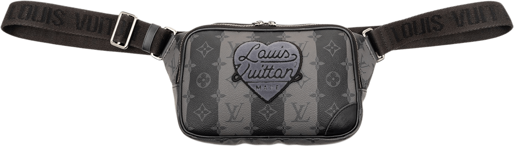 Louis Vuitton Monogram Eclipse Stripes Modular Sling Bag, från Luxclusif, i färgen svart.