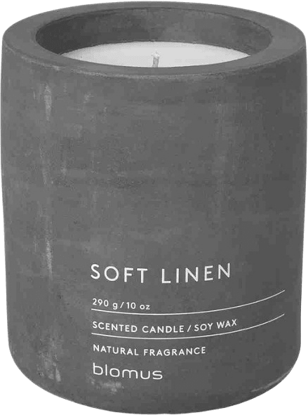FRAGA Doftljus, Large, Soft Linen, från Blomus, i färgen magnet.