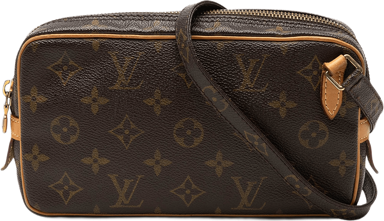 Louis Vuitton Monogram Pochette Marly Bandouliere, från Luxclusif, i färgen brun.