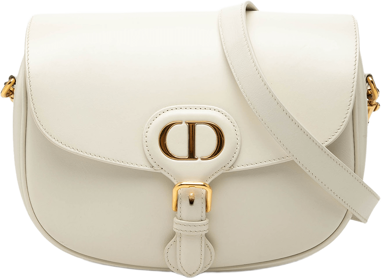 Dior Medium Leather Bobby Crossbody, från Luxclusif, i färgen white.