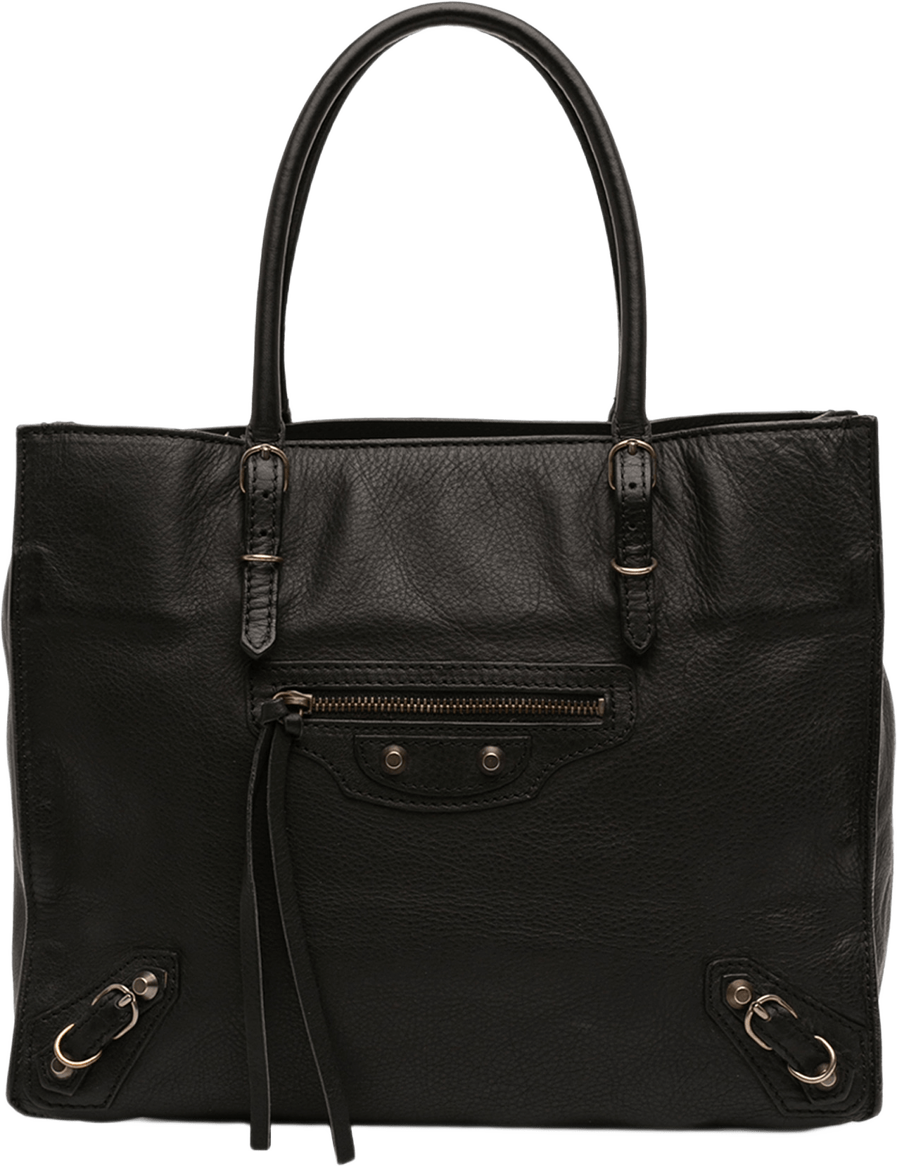 Balenciaga Calfskin Papier A6 Tote, från Luxclusif, i färgen black.