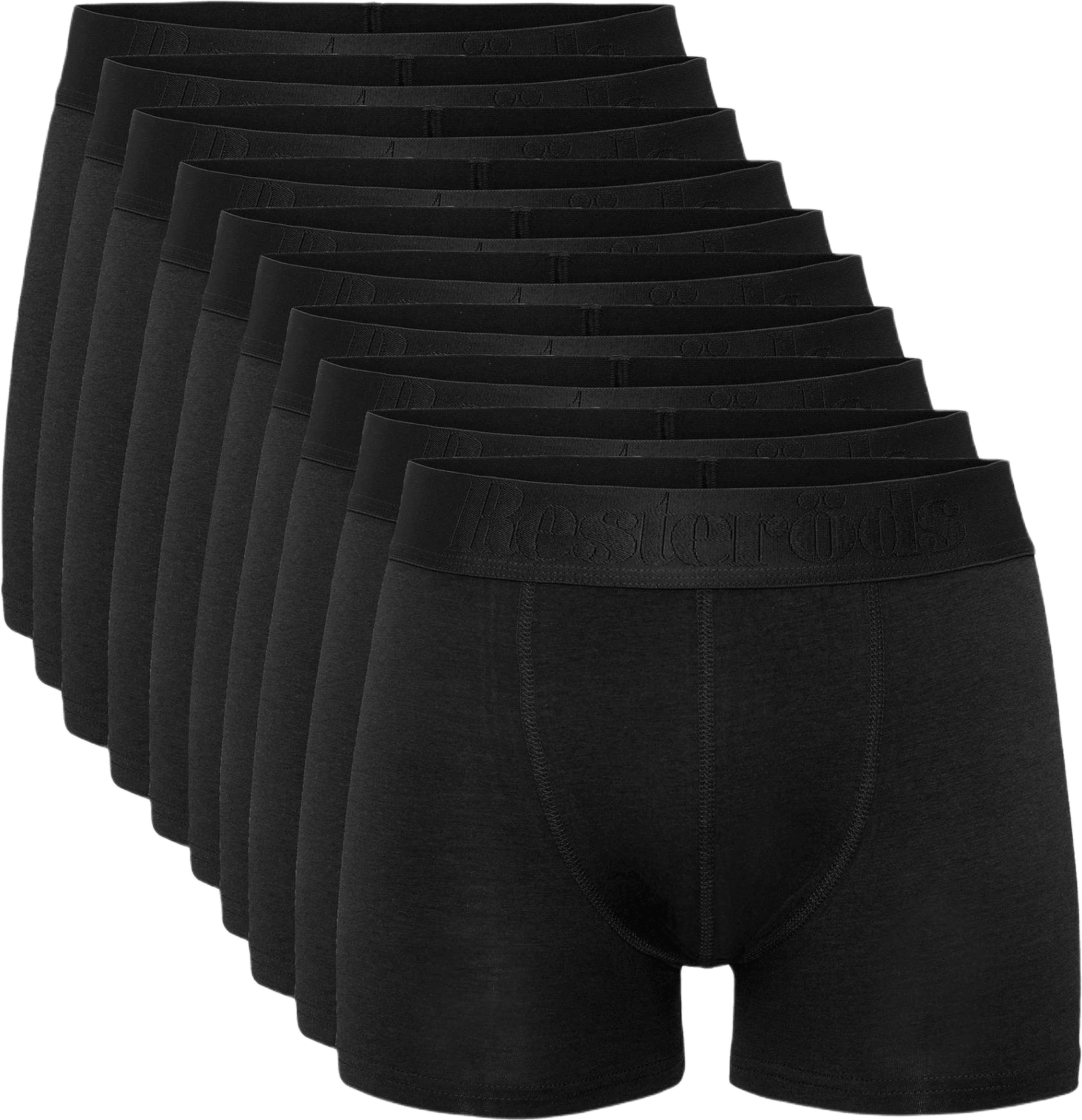 Bambu, Boxers, 10-pack, Svart, från Resteröds, i färgen black.