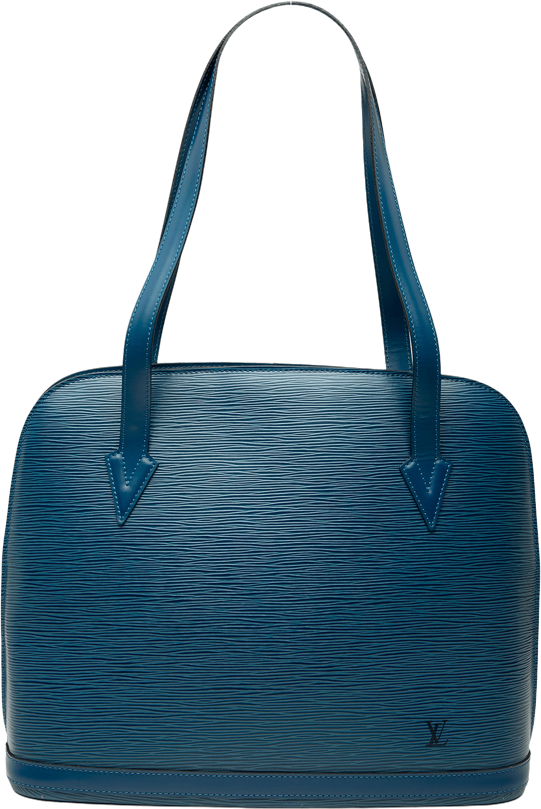 Louis Vuitton Epi Lussac, från Luxclusif, i färgen blue.