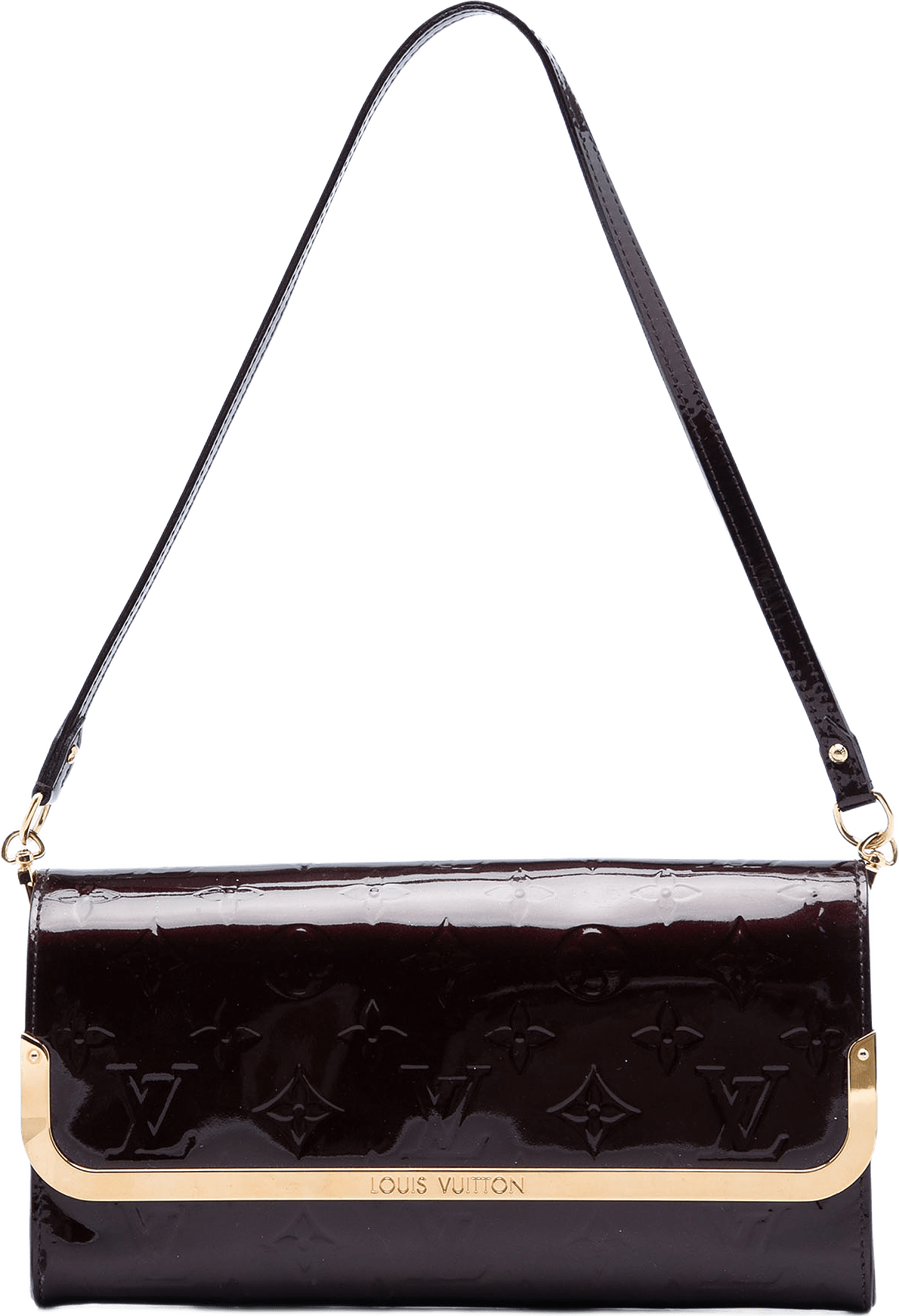Louis Vuitton Monogram Vernis Rossmore Mm, från Luxclusif, i färgen purpur.