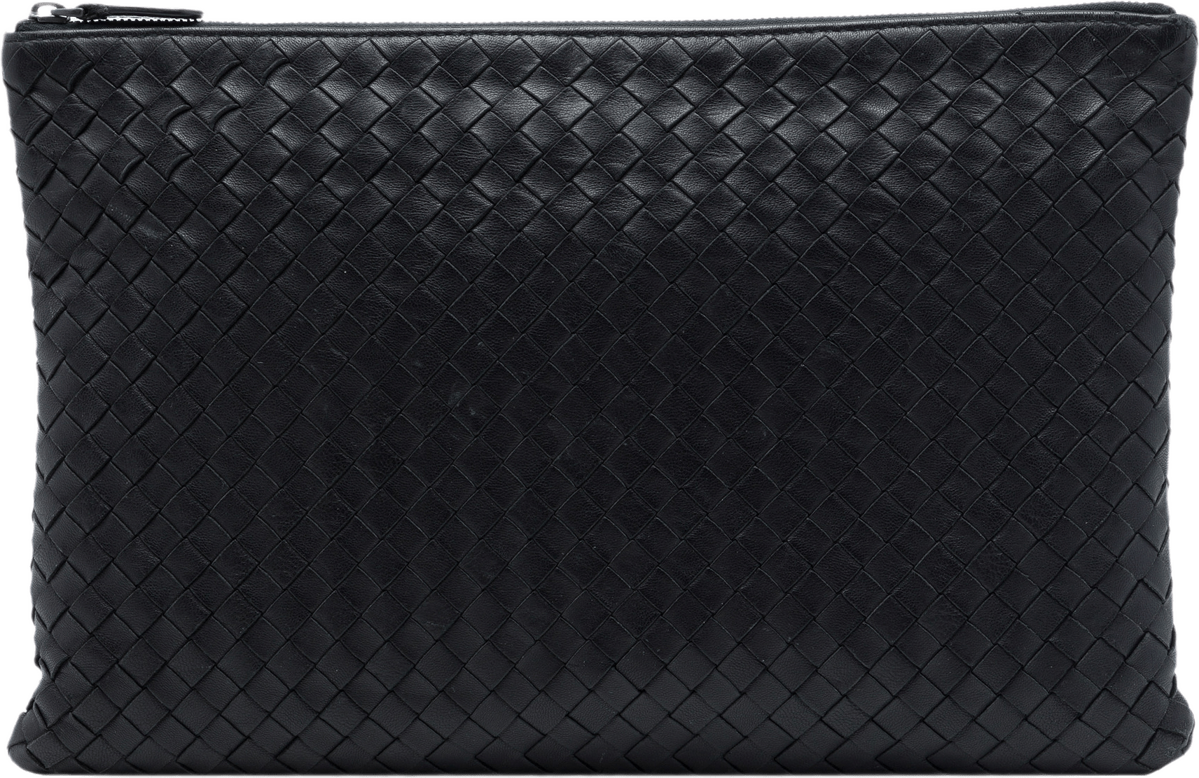 Bottega Veneta Nappa Intrecciato Clutch, från Luxclusif, i färgen svart.