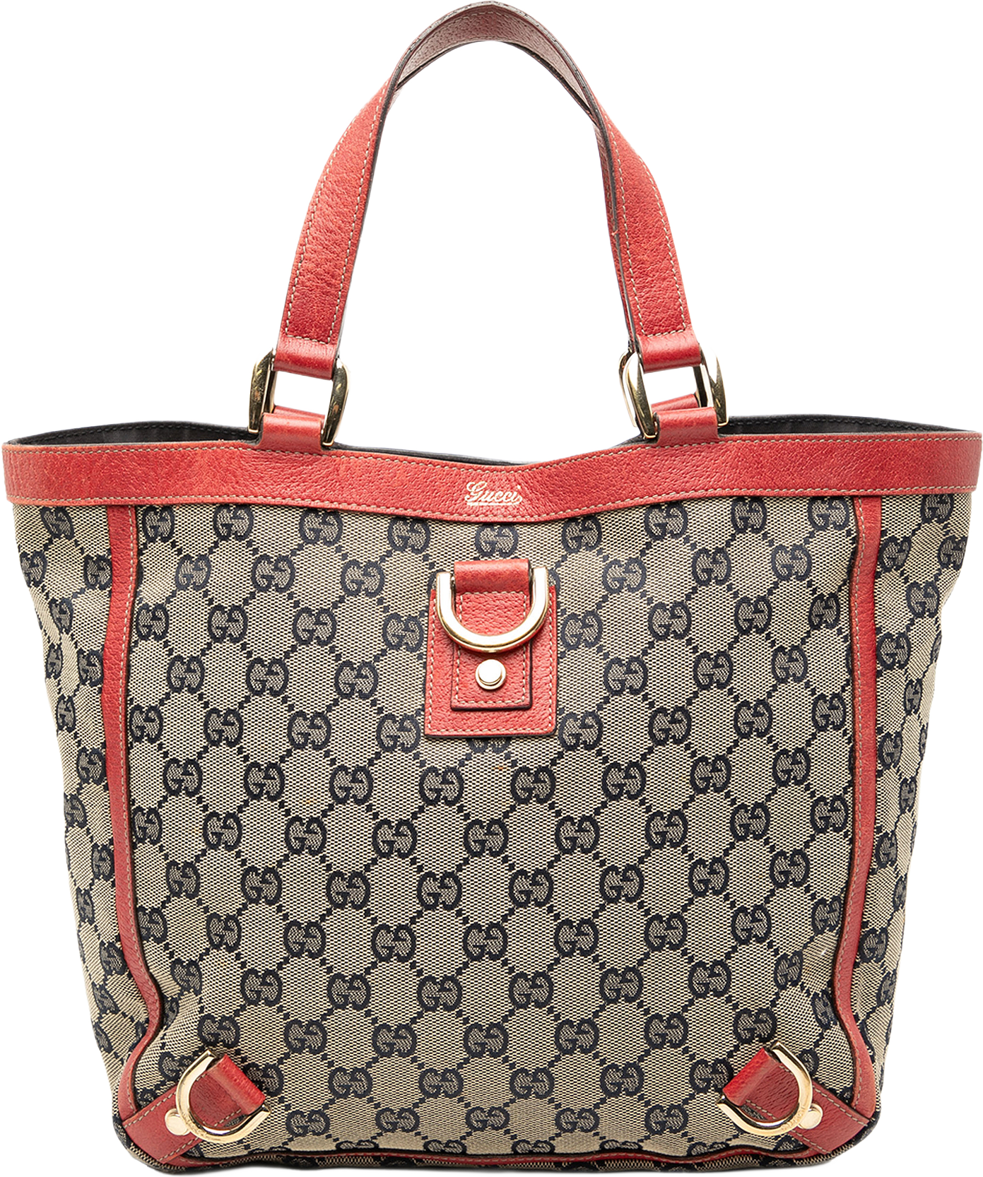 Gucci Gg Canvas Abbey D Ring Tote, från Luxclusif, i färgen beige.