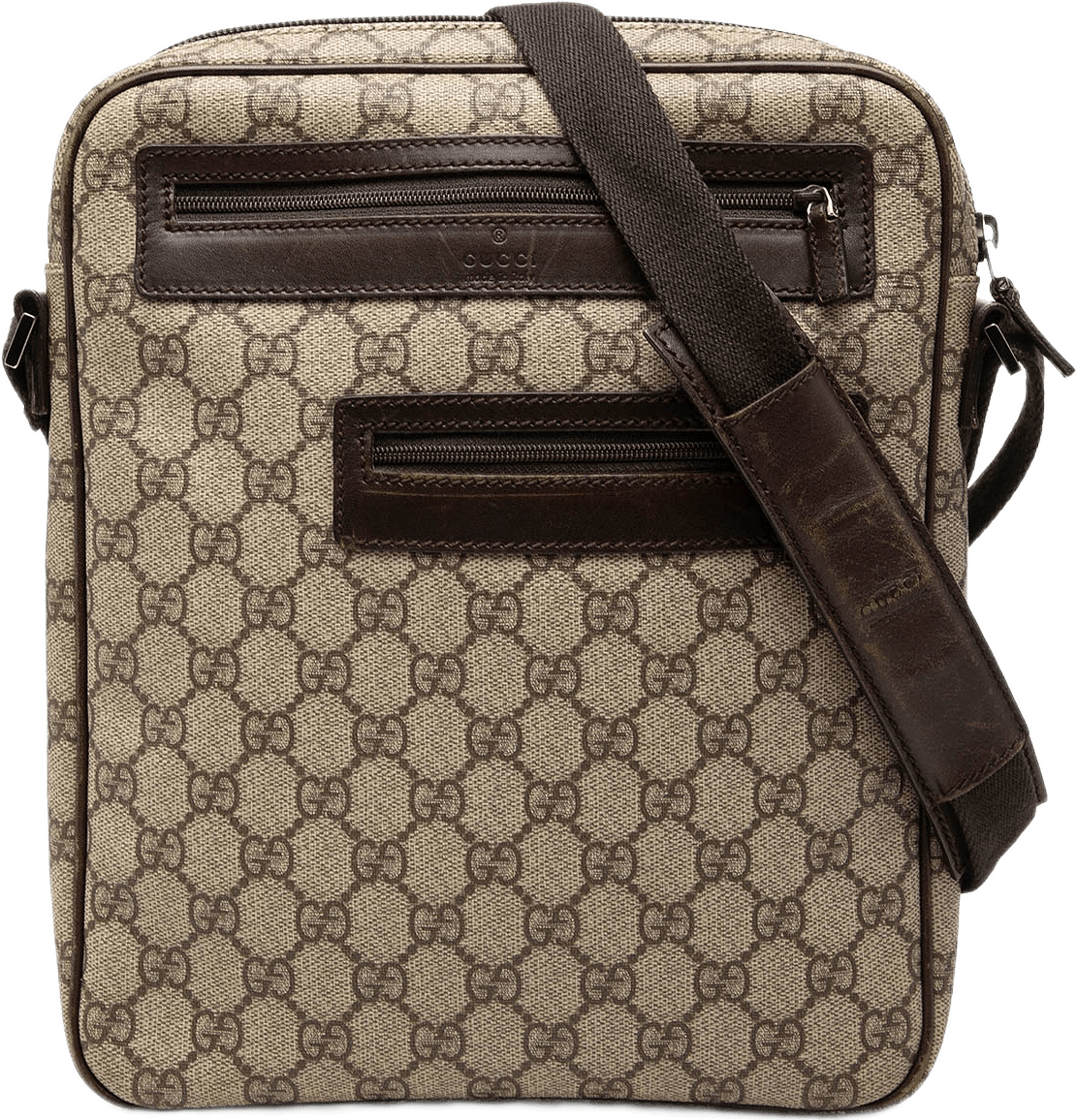 Gucci Gg Supreme Crossbody, från Luxclusif, i färgen beige.