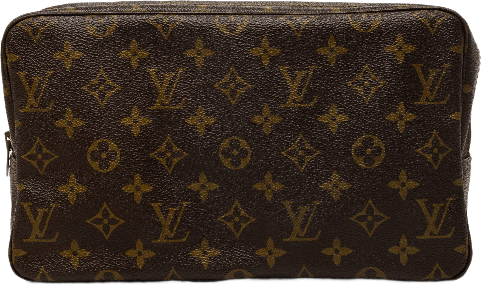 Louis Vuitton Monogram Trousse Toilette 28, från Luxclusif, i färgen brun.