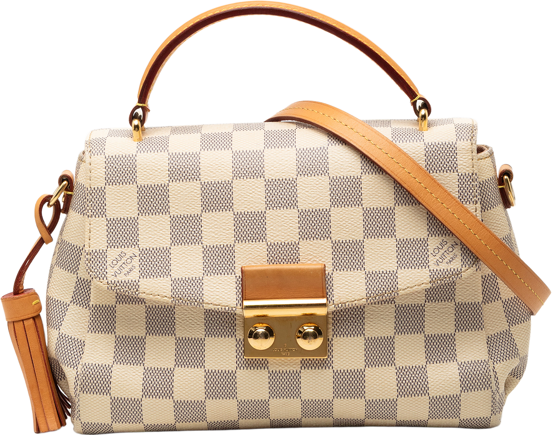 Louis Vuitton Damier Azur Croisette, från Luxclusif, i färgen white.