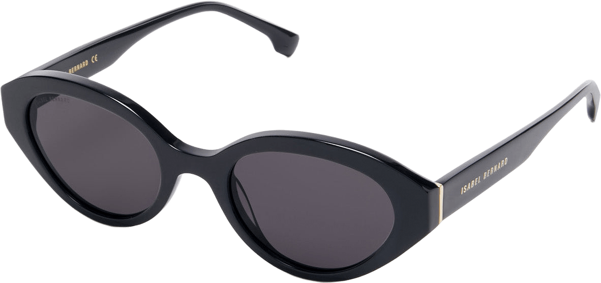 Isabel Bernard La Villette Rosaire Black Ovale Sunglasses - Zwart, från Isabel Bernard, i färgen svart.