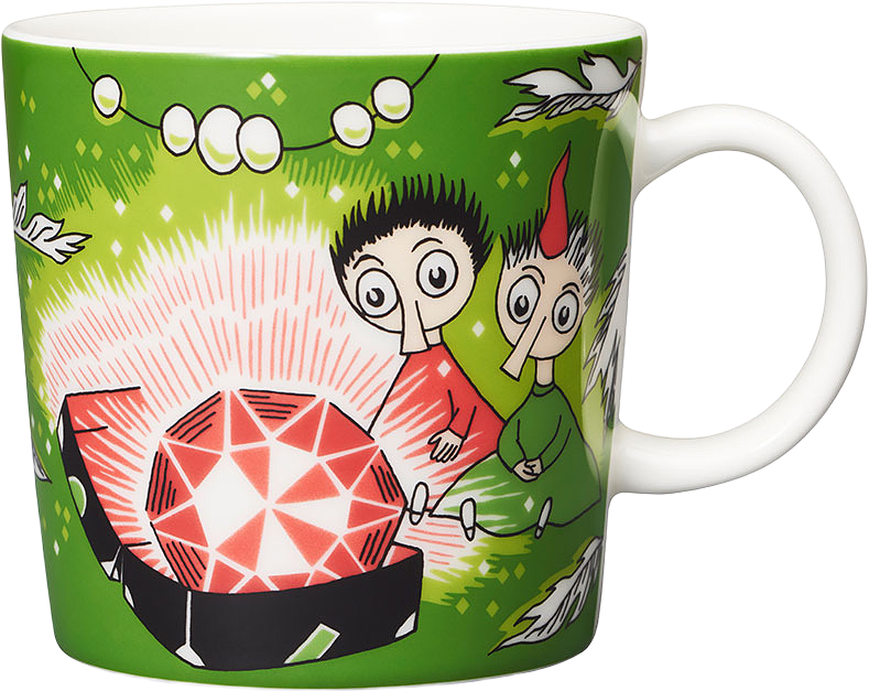 Muminmugg 30 cl, från Arabia, i färgen Tofslan Och Vifslan.