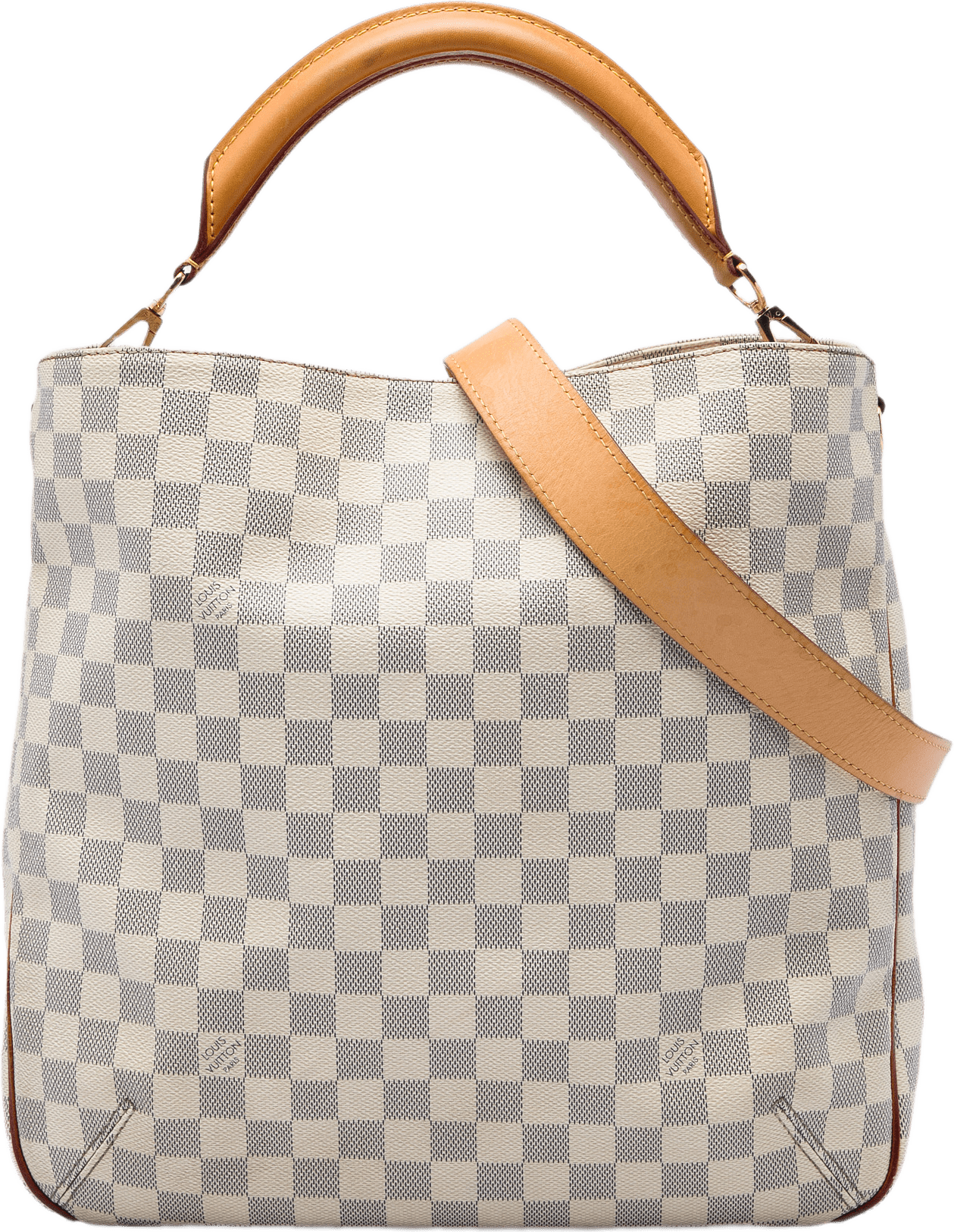 Louis Vuitton Damier Azur Soffi, från Luxclusif, i färgen vit.