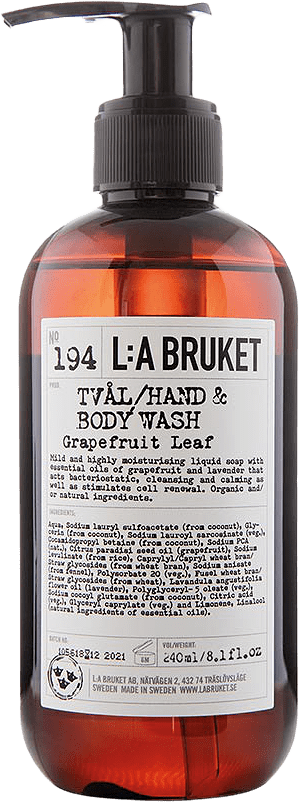 Flytande Tvål Grapefruit Leaf, från L:a Bruket.