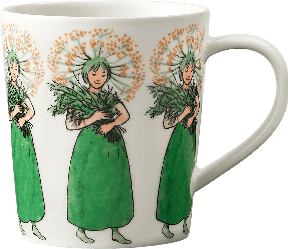 Elsa Beskow Mugg 40 cl with handle Mrs Dill, från Design House Stockholm.