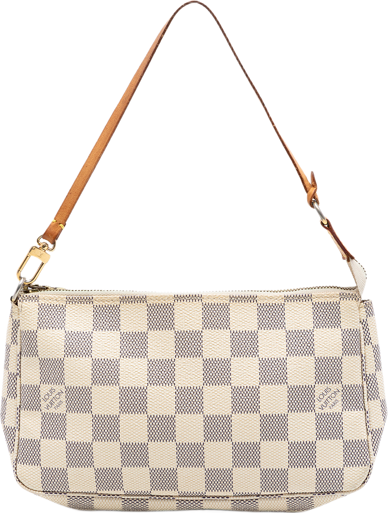 Louis Vuitton Damier Azur Pochette Accessoires, från Luxclusif, i färgen white.