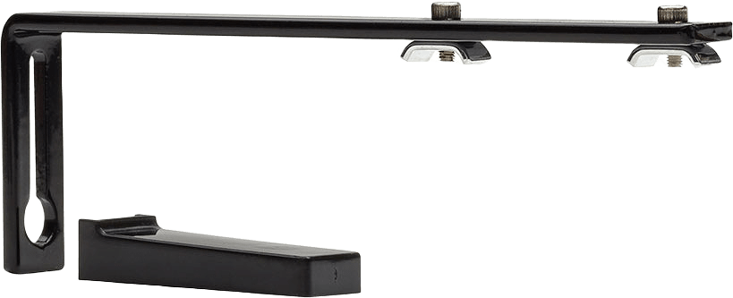 Vinkel till Flexi-skena, från Kirsch, i färgen Black.