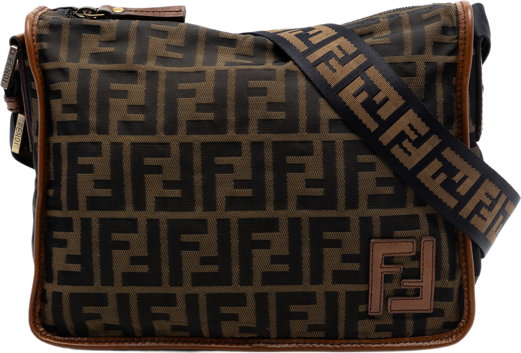 Fendi Zucca Canvas Crossbody, från Luxclusif, i färgen brown.