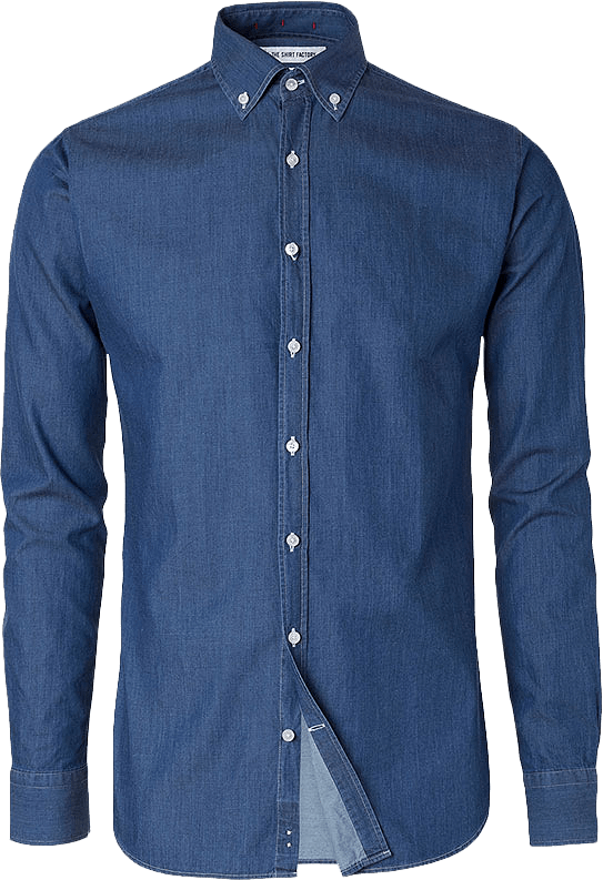 Brillo Denim Regular fit, från The Shirt Factory, i färgen Blue.